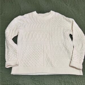 Time and Tru Textured Cream Sweater